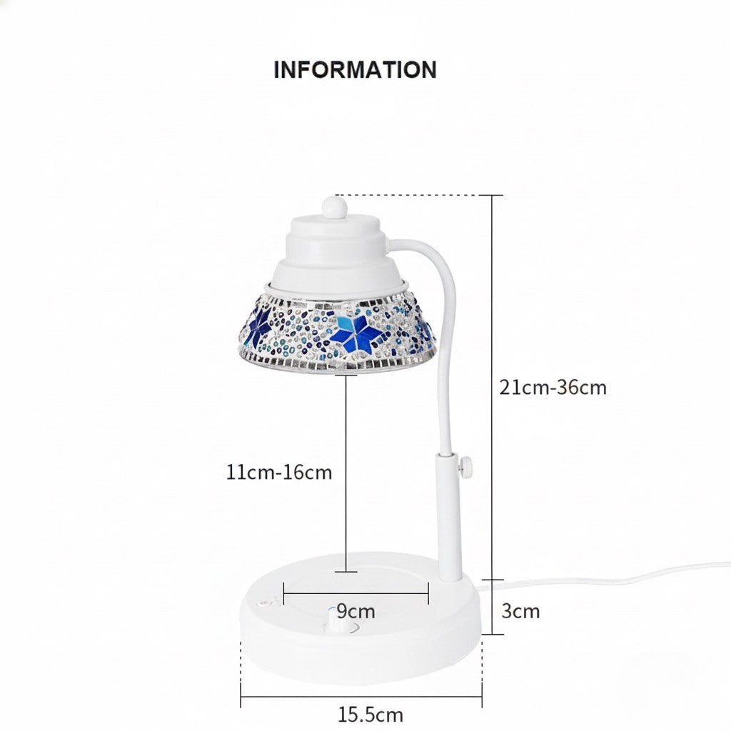 Mosaic Glass Candle Warmer Lamp