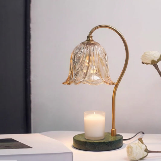 Tulip Bloom Glass Candle Wamer Lamp