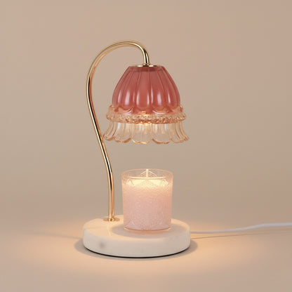 European Style Lily Of The Valley With Marble Base Candle Warmer Lamp