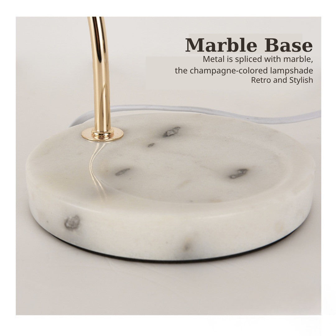 European Style Lily Of The Valley With Marble Base Candle Warmer Lamp