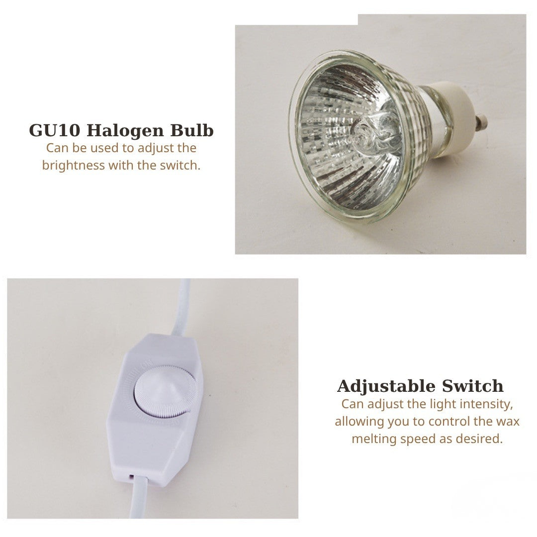 European Style Lily Of The Valley With Marble Base Candle Warmer Lamp