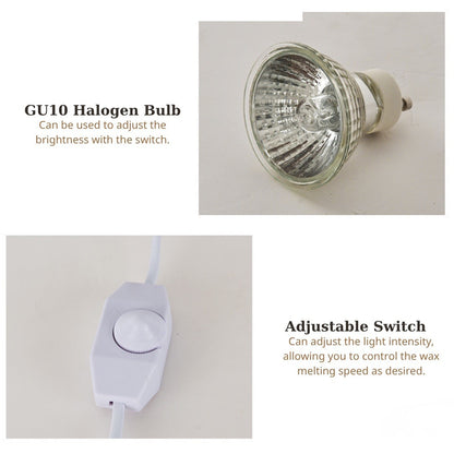 European Style Lily Of The Valley With Marble Base Candle Warmer Lamp