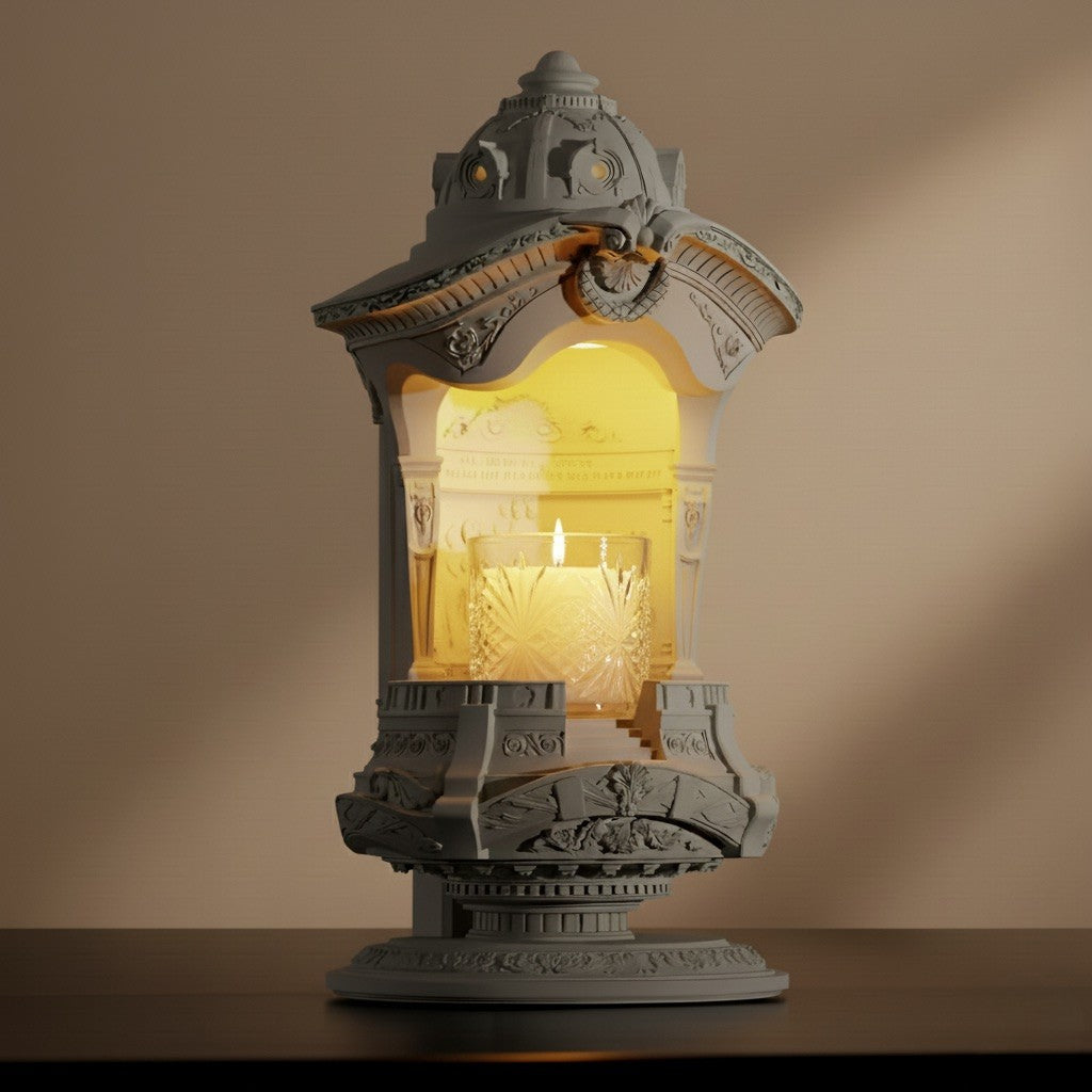 Golden Aroma Candle Lamp - Luxury Wax Melt Warmer  for Wedding Birthday Gift & Romantic Home Decor