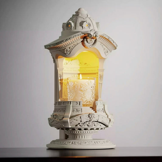 Golden Aroma Candle Lamp - Luxury Wax Melt Warmer for Wedding Birthday Gift & Romantic Home Decor