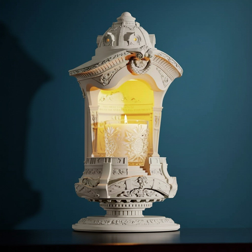 Golden Aroma Candle Lamp - Luxury Wax Melt Warmer  for Wedding Birthday Gift & Romantic Home Decor