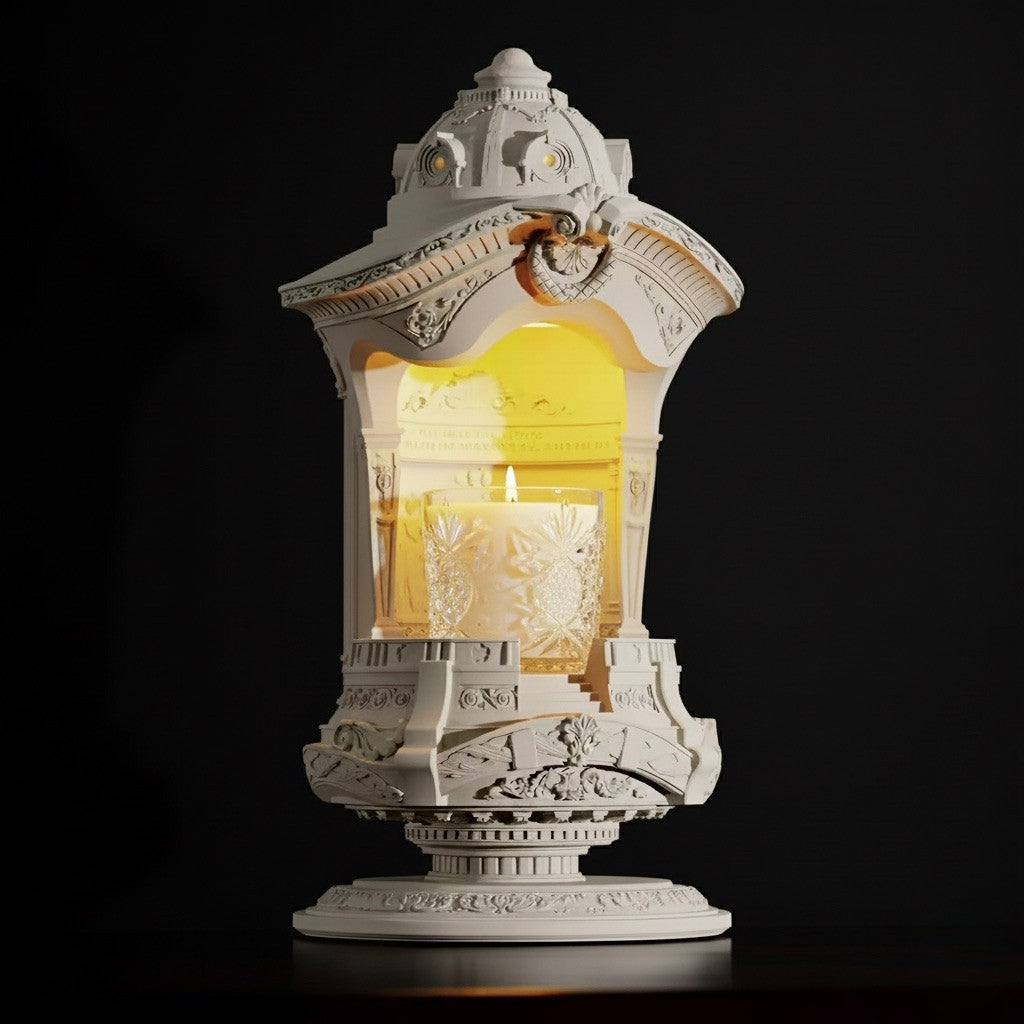 Golden Aroma Candle Lamp - Luxury Wax Melt Warmer  for Wedding Birthday Gift & Romantic Home Decor