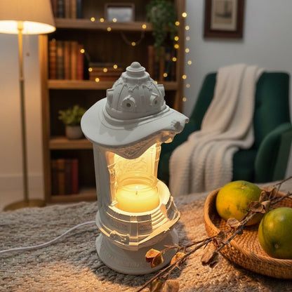 Golden Aroma Candle Lamp - Luxury Wax Melt Warmer  for Wedding Birthday Gift & Romantic Home Decor