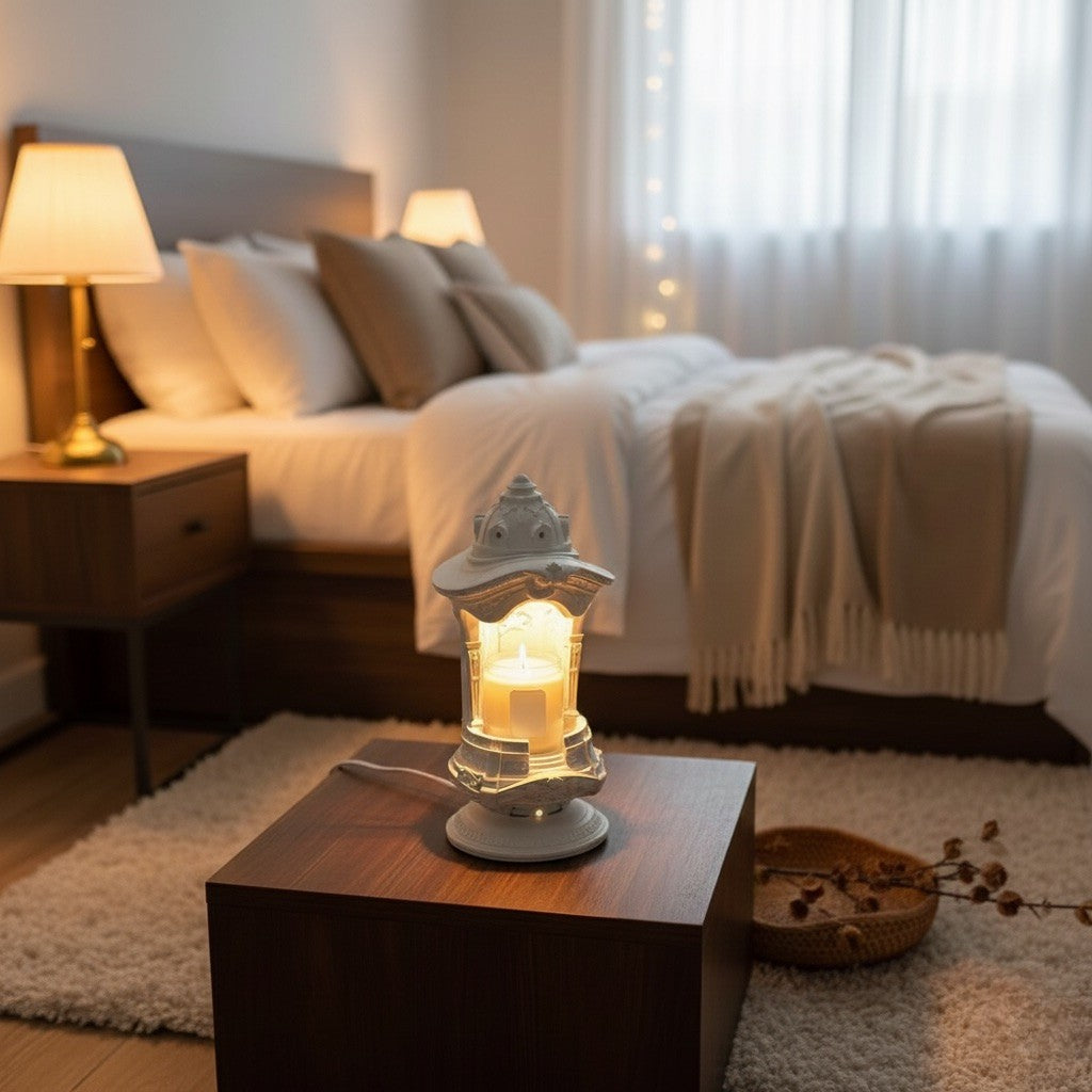 Golden Aroma Candle Lamp - Luxury Wax Melt Warmer  for Wedding Birthday Gift & Romantic Home Decor