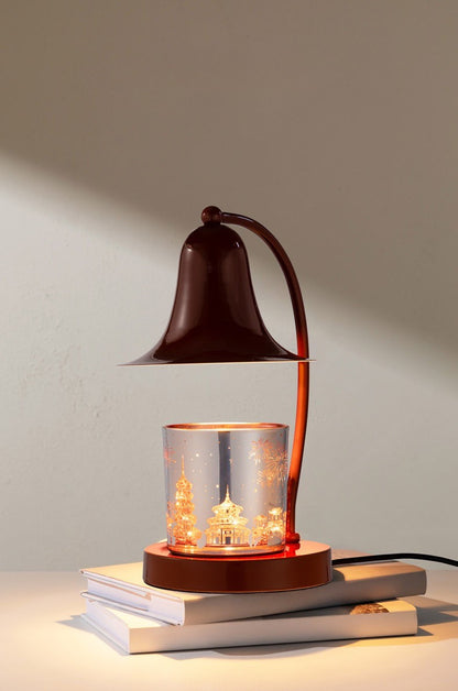 Italian Bell Aromatherapy Candle Warmer Lamp - Ancient Red