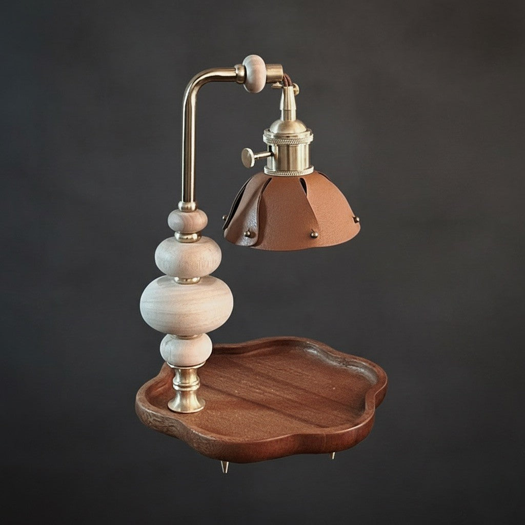 Lily of the Valley Wooden Candle Warmer Lamp – Flameless Aromatherapy Table Light