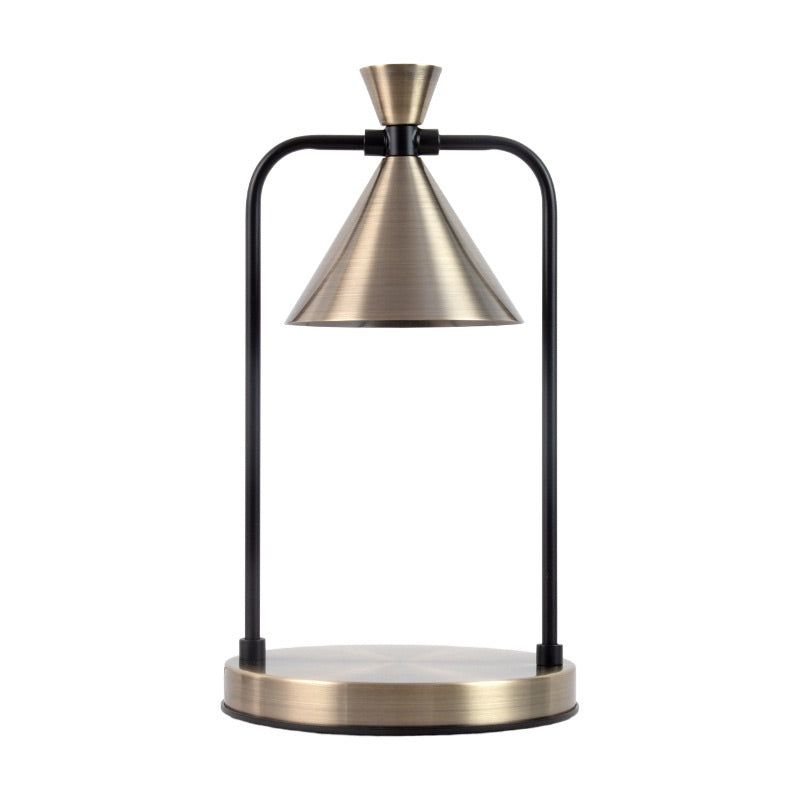 Modern Brass-Arm Candle Warmer Lamp