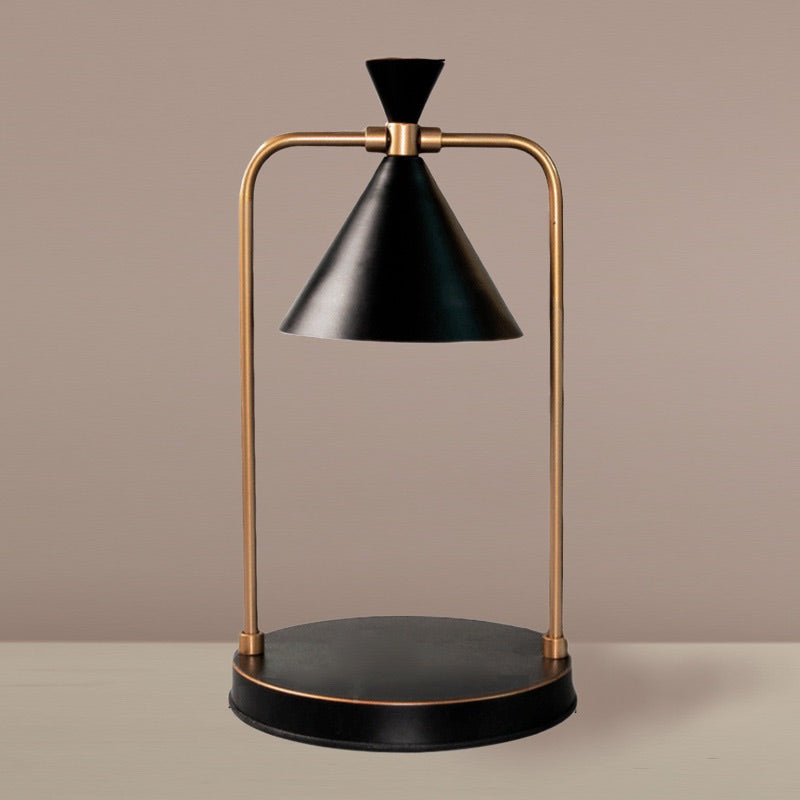 Modern Brass-Arm Candle Warmer Lamp