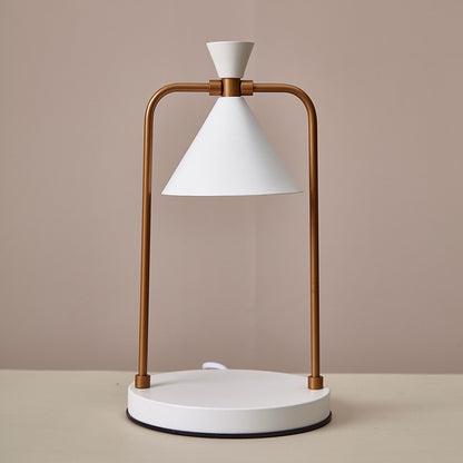 Modern Brass-Arm Candle Warmer Lamp
