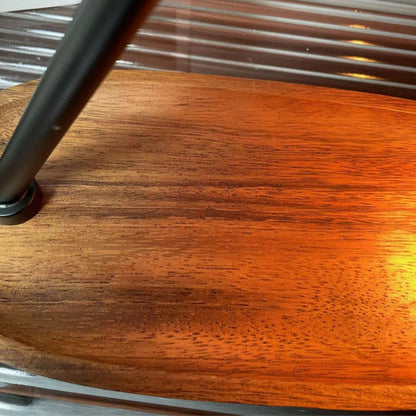 Modern Wooden Base Candle Warmer Lamp – Minimalist Black Cone Design