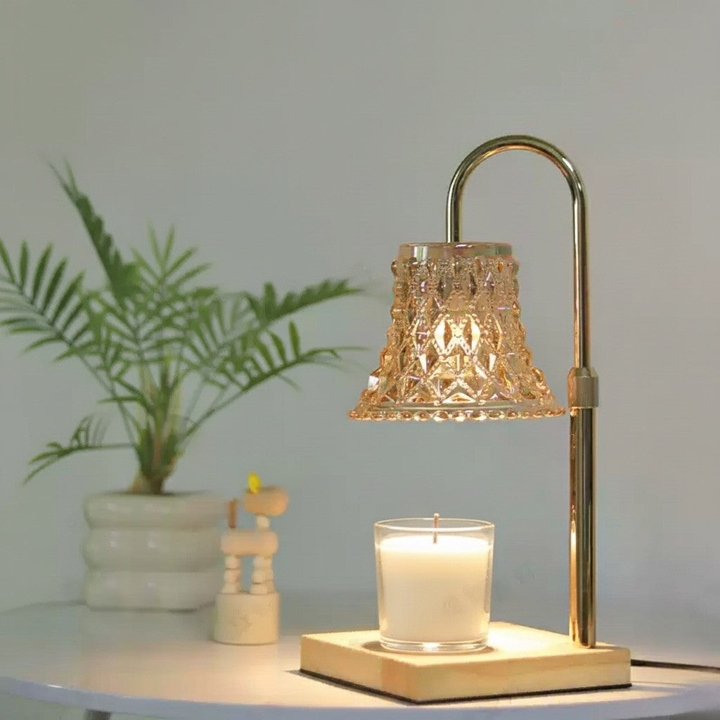 Tulip Bloom Glass Candle Warmer Lamp