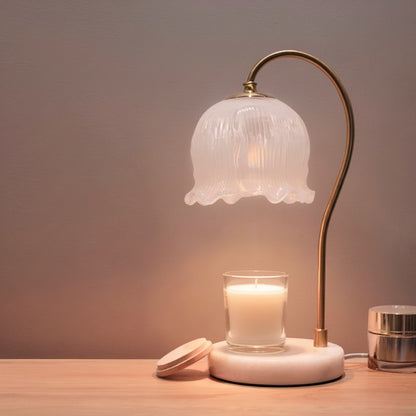 Tulip Bloom Glass Candle Wamer Lamp