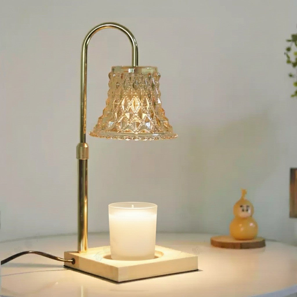 Tulip Bloom Glass Candle Warmer Lamp