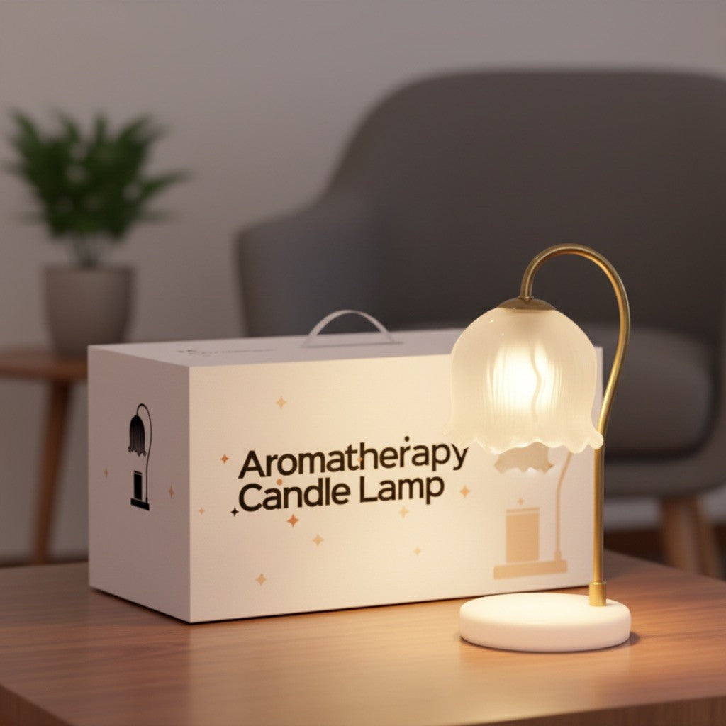 Tulip Bloom Glass Candle Wamer Lamp