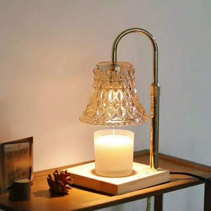 Tulip Bloom Glass Candle Warmer Lamp